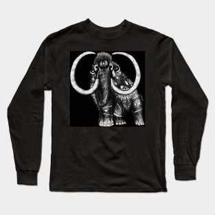 the mandala mammoth elephant in ecopop pattern Long Sleeve T-Shirt